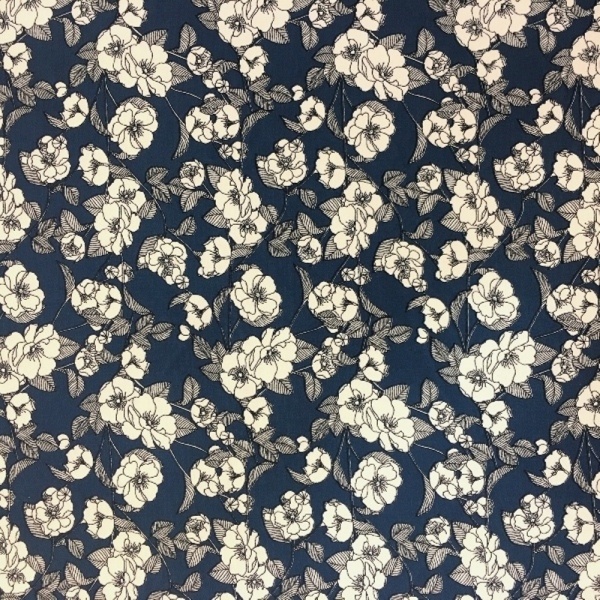 Floral Poplin Design 17 TEAL